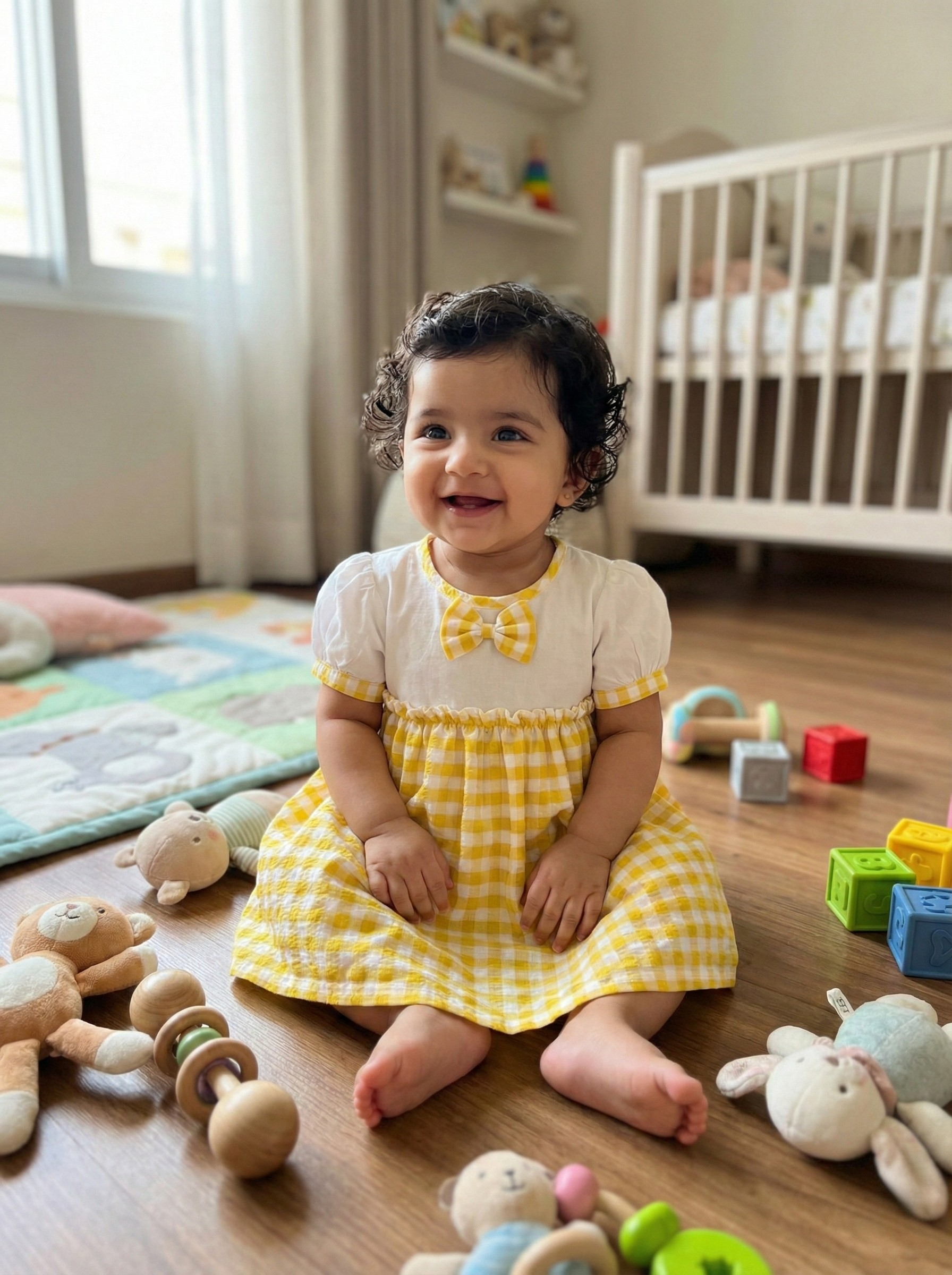 Koshberry Gingham Bow Frock Combo - Pack 5