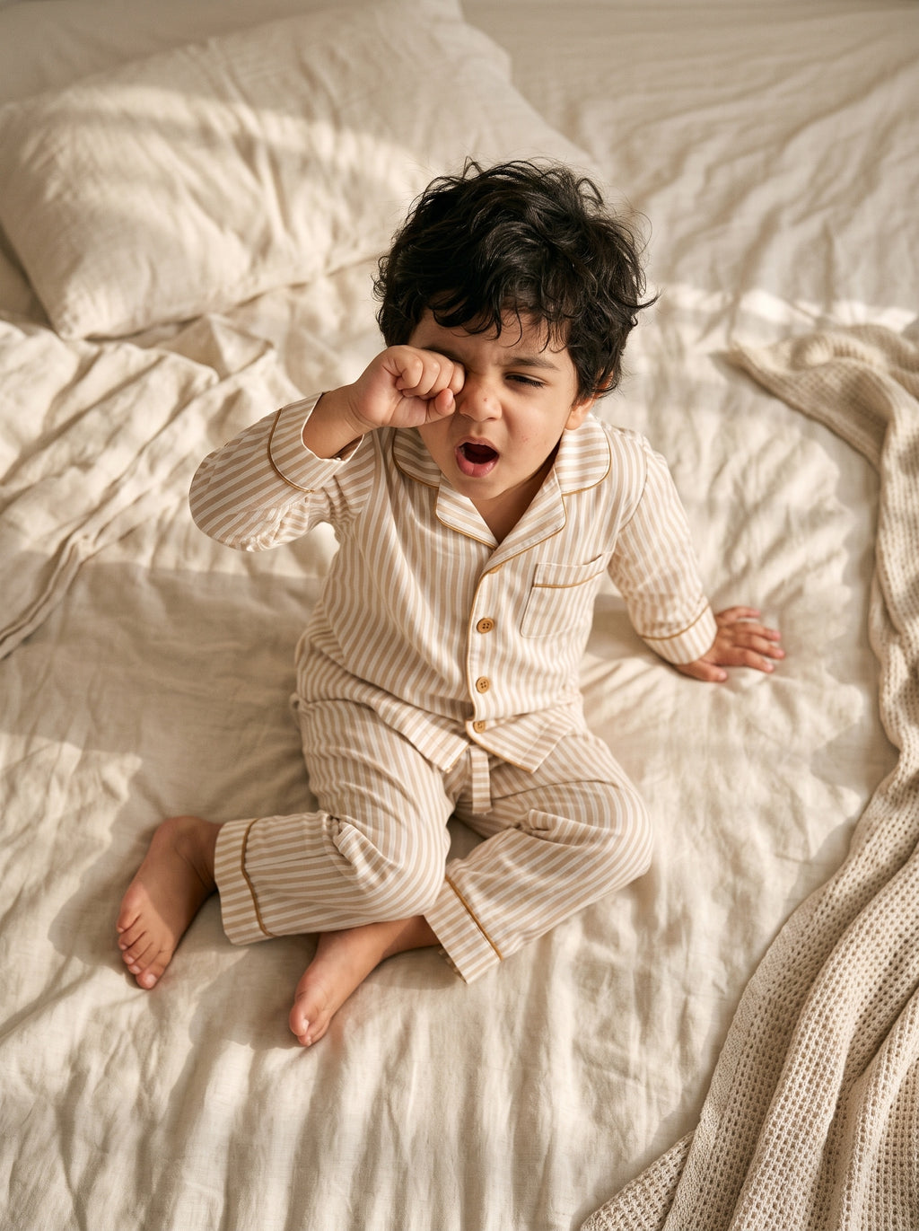 Brown stripe night suit