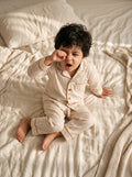 Brown stripe night suit