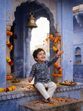 Grey kurta pyjama set