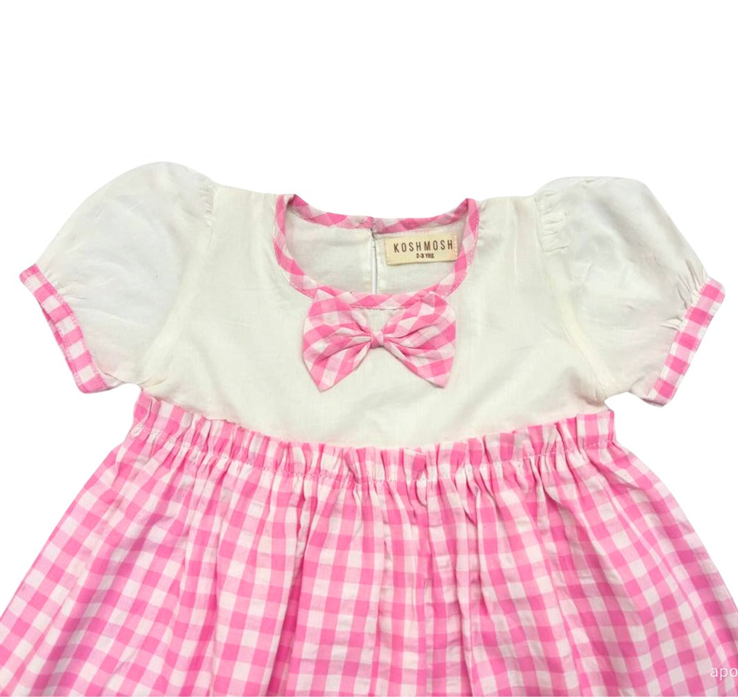 Koshberry Gingham Bow Frock Combo - Pack 5