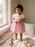 Koshberry Gingham Bow Frock - Pink