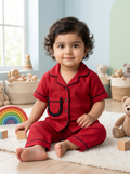 KOSHBERRY Girls Night Suit Maroon