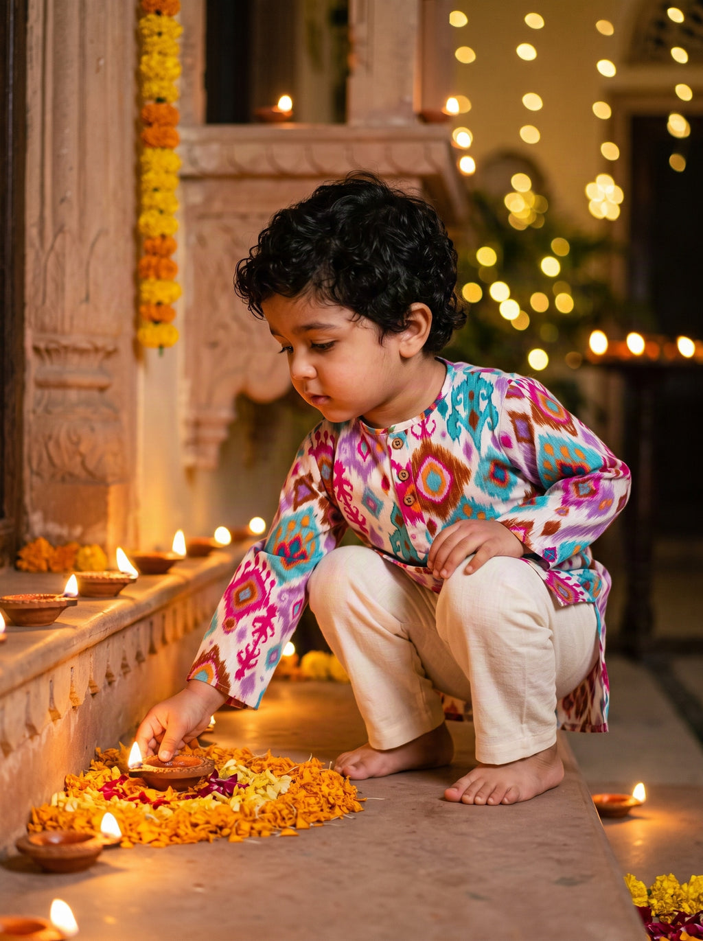 Pink kurta pyjama set