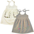 Koshberry Open Strap Frock Combo - Pack 2 (Grey & White)