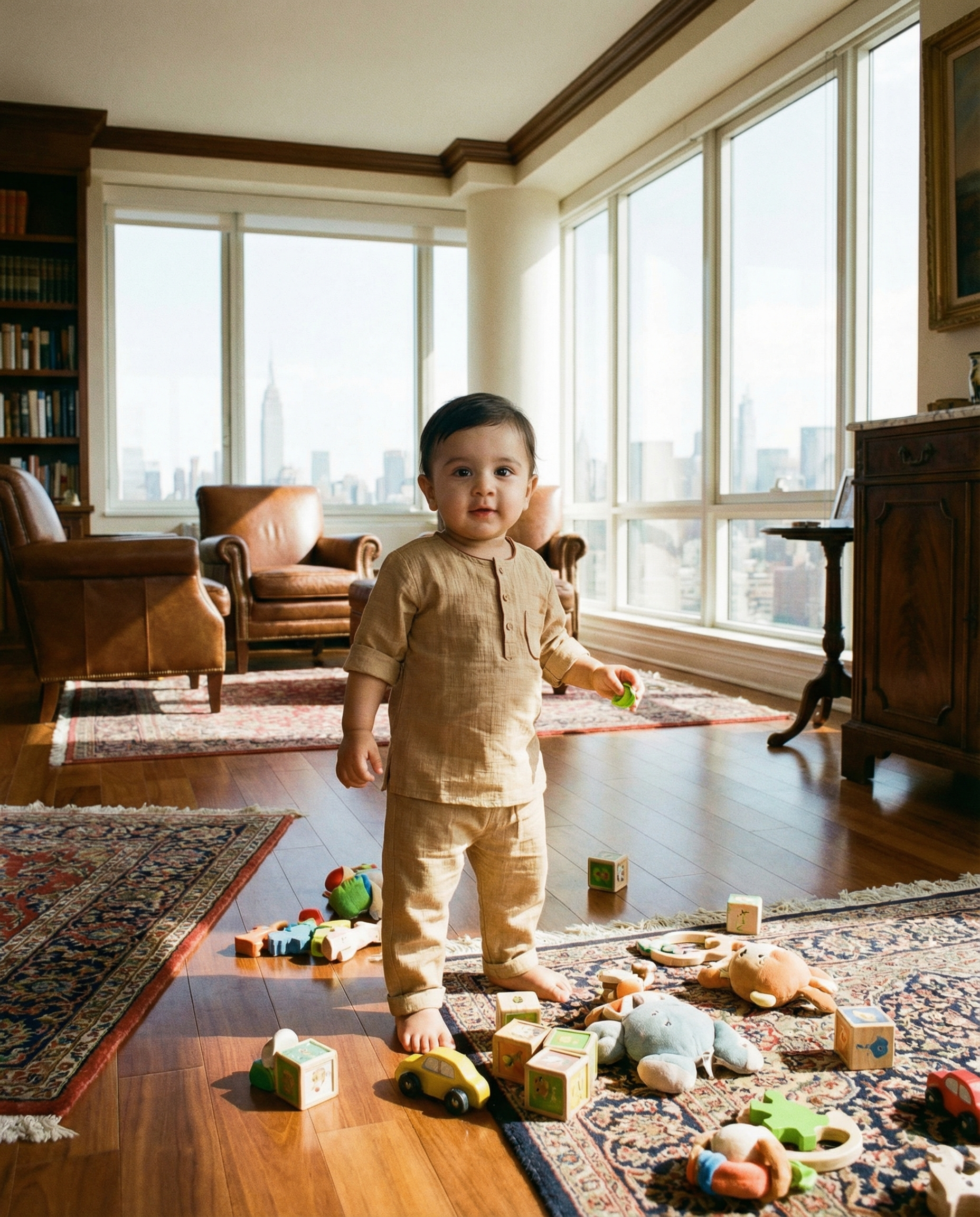 KOSHBERRY Boys Night Suit Brown
