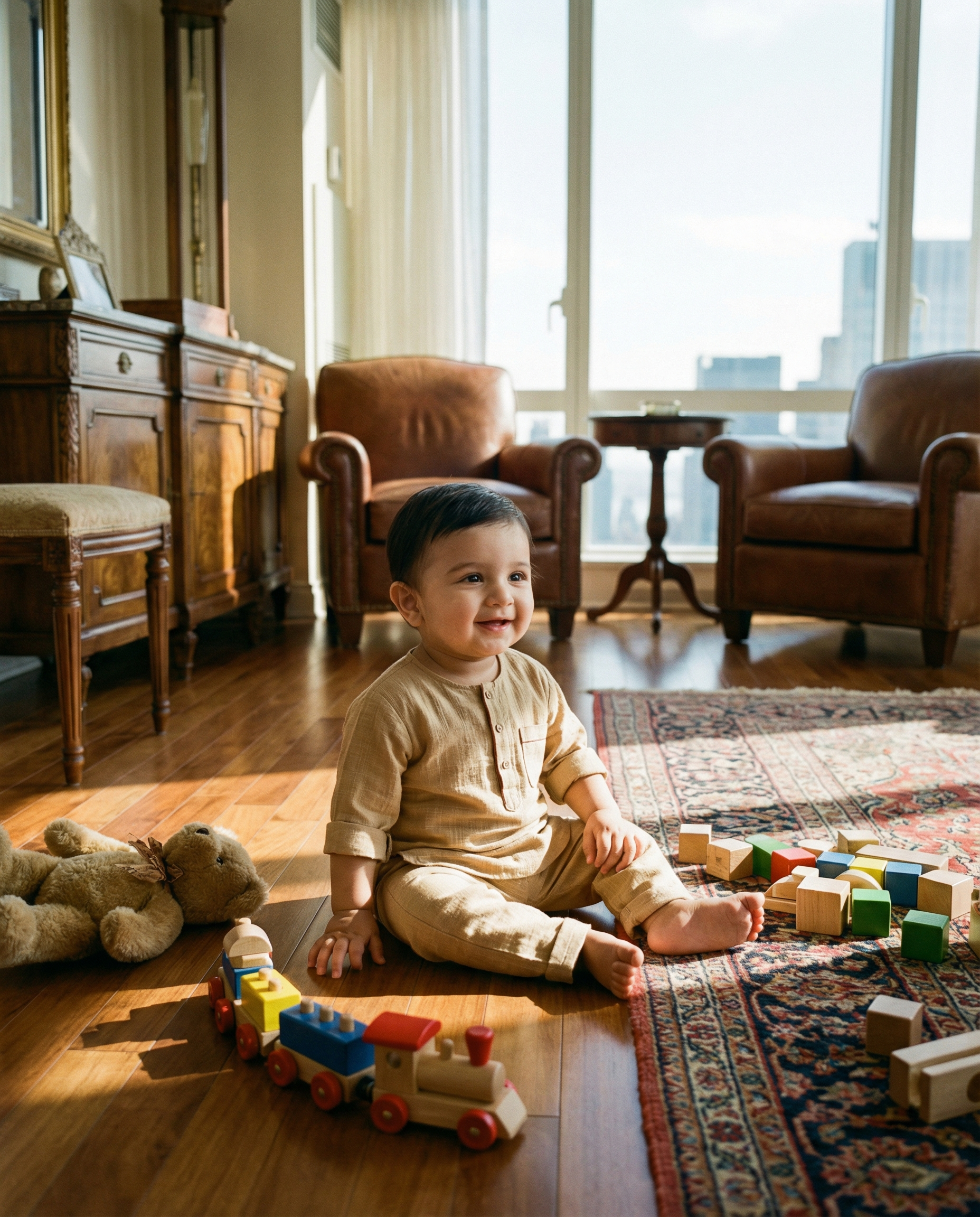 KOSHBERRY Boys Night Suit Brown