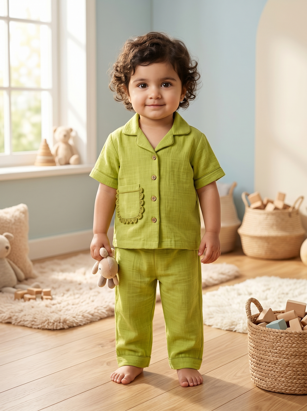 KOSHBERRY Girls Night Suit Green