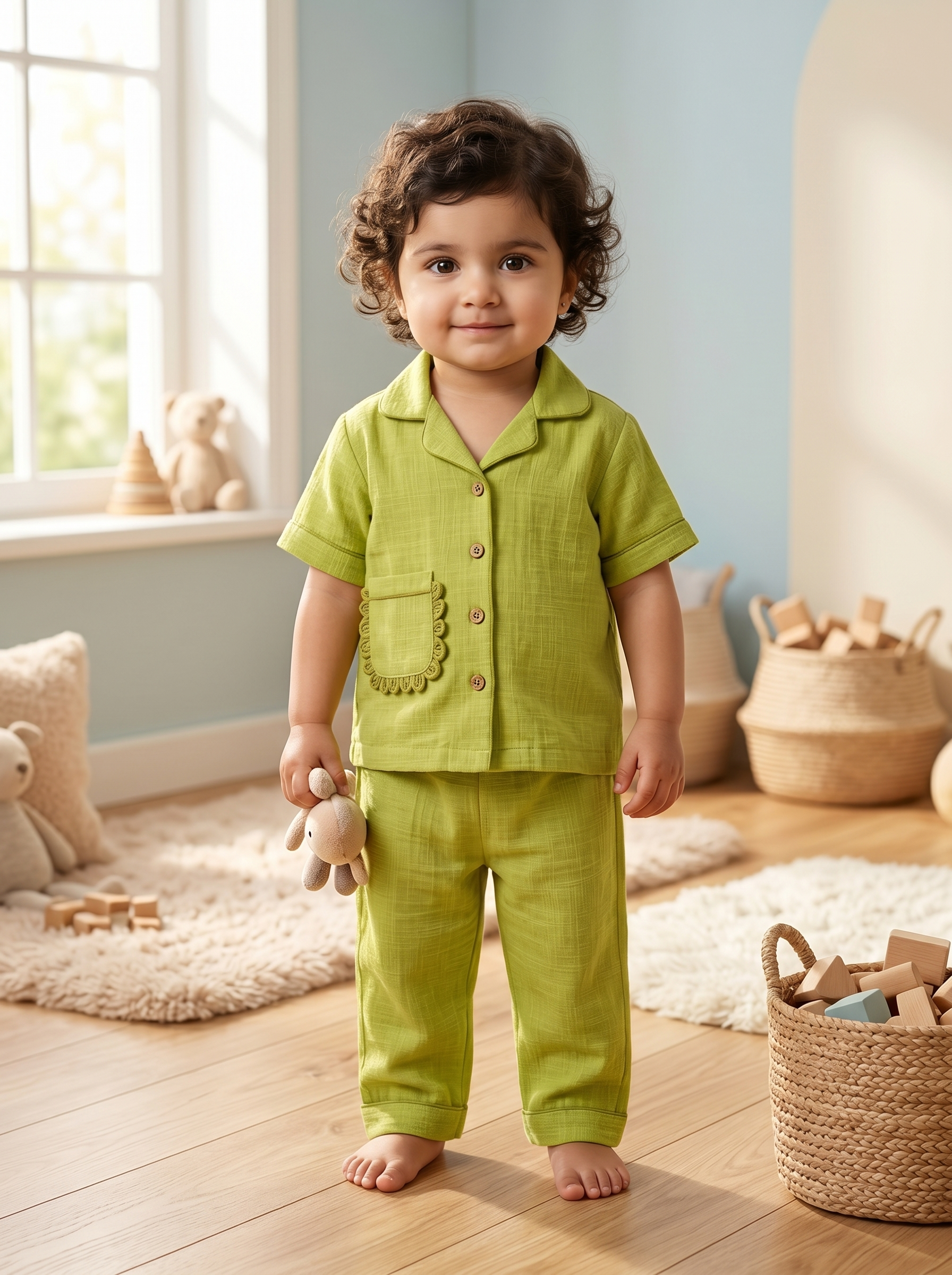KOSHBERRY Girls Night Suit Green