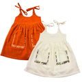 Koshberry Open Strap Frock Combo - Pack 2 (Cream & Rust)