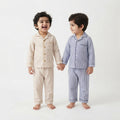 Koshberry cotton stripe night suit combo pack of 2 - brown and navy