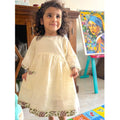 KOSHBERRY Pure Soft Cotton Frock for Baby Girl | 3/4 Bell Sleeves Dress with Single Pocket | Stylish Knee Length Casual Dress for Girls with Astar/Lining