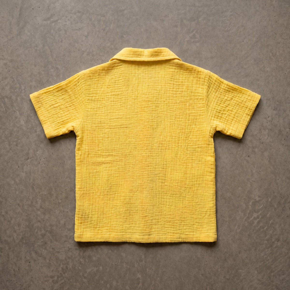 Koshberry premium muslin shirt lemon yellow back